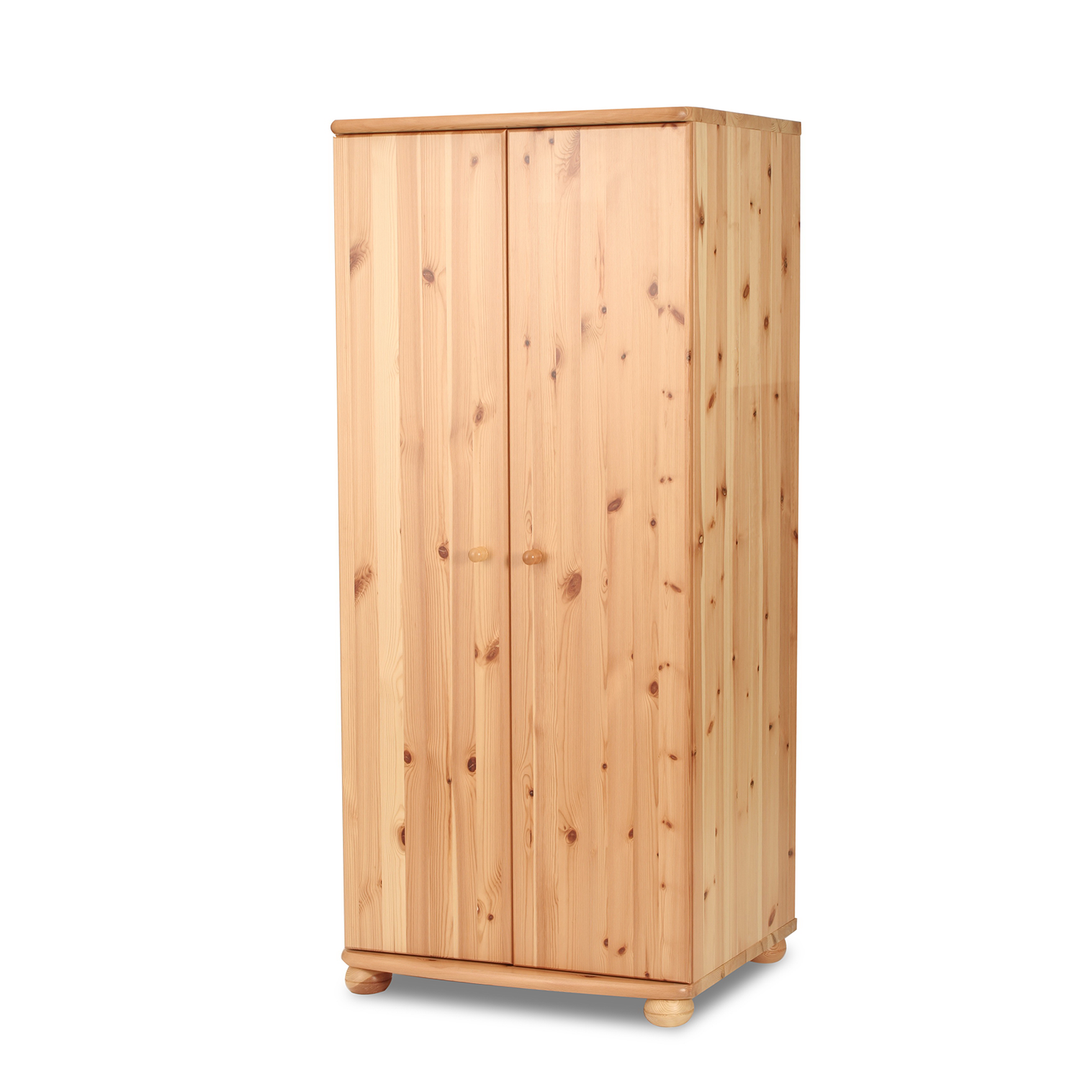 Claudia wardrobe wardrobe | 2 doors with shelves | 100% organic pine solid wood