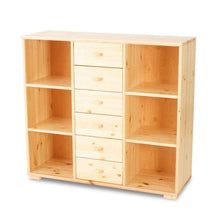 Vanessa Kommode Sideboard | Anrichte | 6-Regalfächer | 6-Schubladen | 100% Bio Massivholz