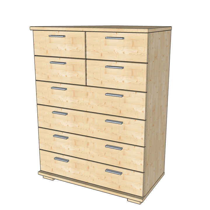 Nobis Chest of Drawers Sideboard | 8 drawers | 107cm high | 100% organic pine solid wood