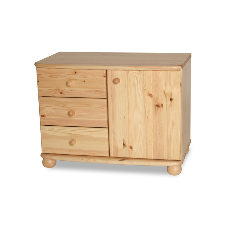 Eva dresser sideboard | Sideboard | 1-door 3-drawers | 100% organic solid wood