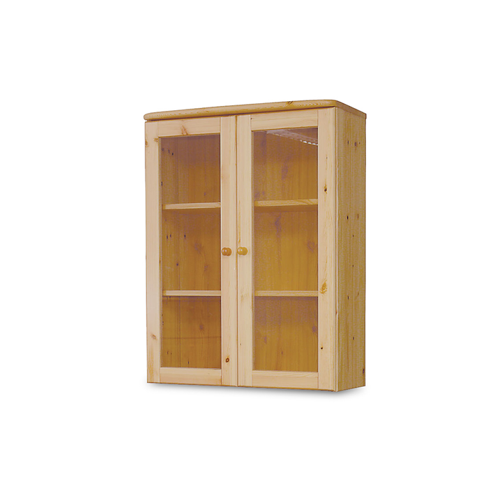 Claudia upper cabinet | glass door | 2-door | 100% organic pine solid wood