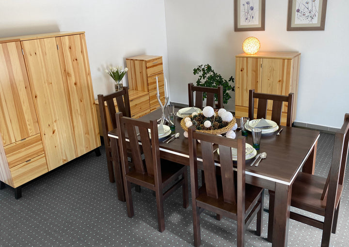 Nobis dining table extendable 170/220 cm 8+2 people | 100% organic pine solid wood
