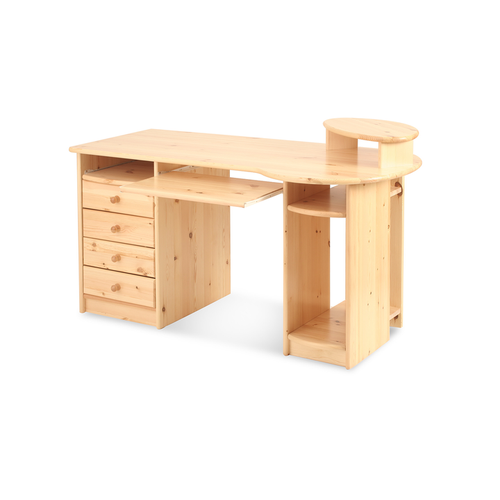 Vanessa desk/office table | 4 drawers | Keyboard Extract | 100% organic pine solid wood