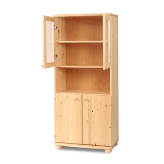 kiefer_massivholz_Claudia Buffetschrank Vitrine aus Kiefer massiv, 4-türig