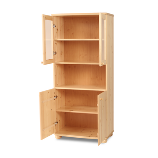 kiefer_massivholz_Claudia Buffetschrank Vitrine aus Kiefer massiv, 4-türig