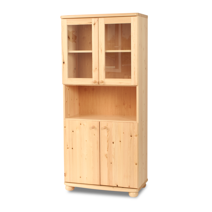 Claudia buffet cabinet showcase | 4-door | 100% organic pine solid wood