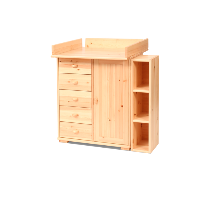Vanessa changing table set - solid pine wood changing table set | 100% organic