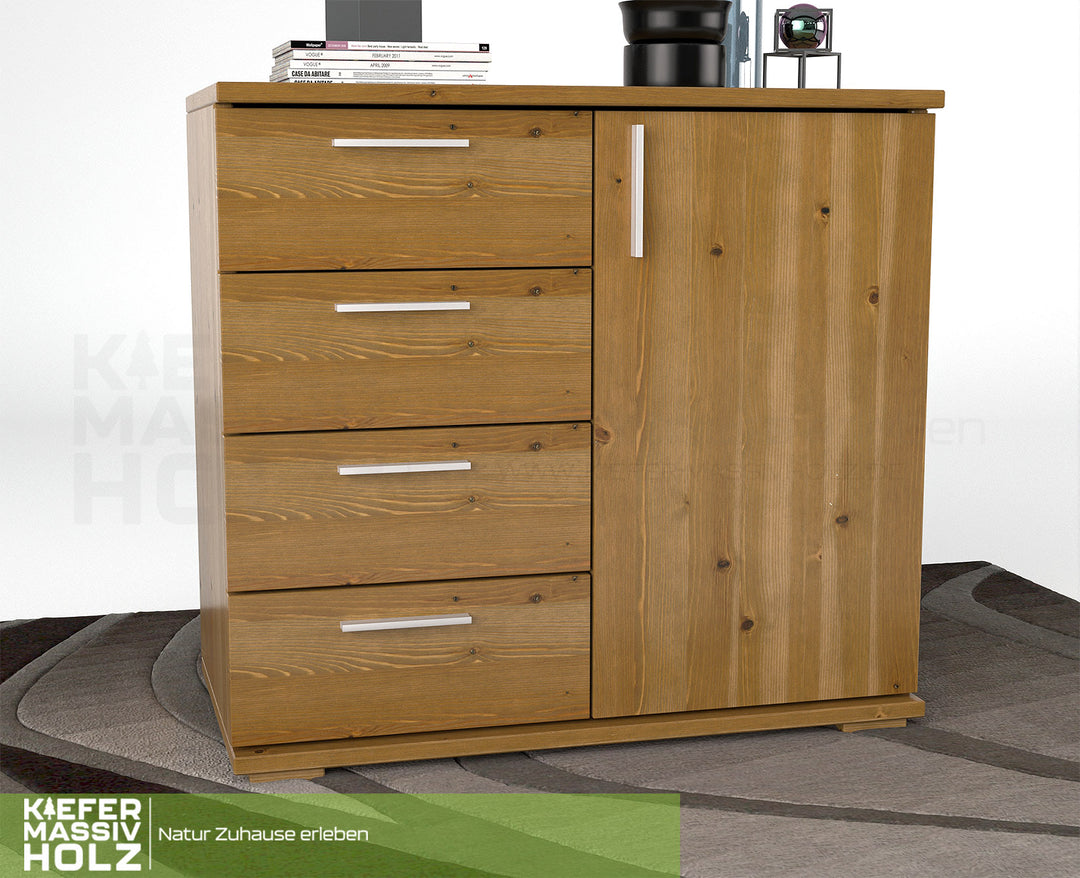 Nobis dresser sideboard | Sideboard | 4 small drawers 1 door | 100% organic pine solid wood