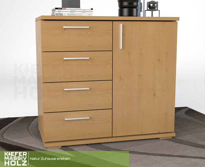 Nobis dresser sideboard | Sideboard | 4 small drawers 1 door | 100% organic pine solid wood