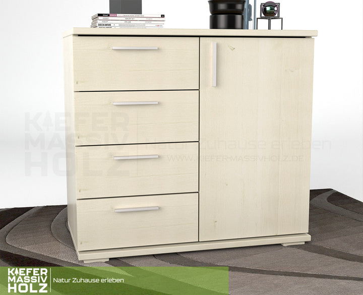 Nobis dresser sideboard | Sideboard | 4 small drawers 1 door | 100% organic pine solid wood
