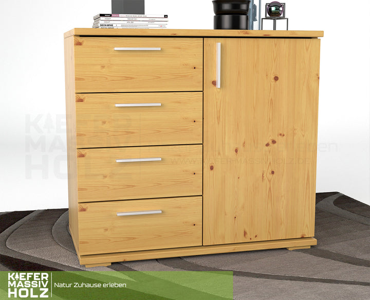 Nobis dresser sideboard | Sideboard | 4 small drawers 1 door | 100% organic pine solid wood