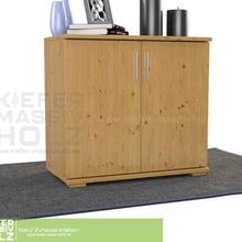 Nobis Kommode Massivholz | Sideboard Anrichte | 2-Türig | 90cm hoch | 100% Bio Kiefer Massivholz