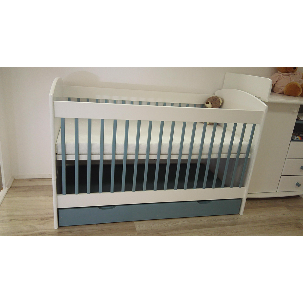 Dream Bio Babybett 70x140cm | Gitterbett | Massivholz | Naturholz | 100% Bio-Bett