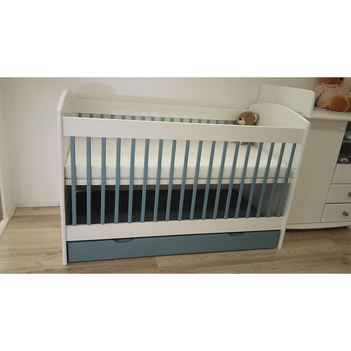 Dream Bio Babybett 70x140cm | Gitterbett | Massivholz | Naturholz | 100% Bio-Bett