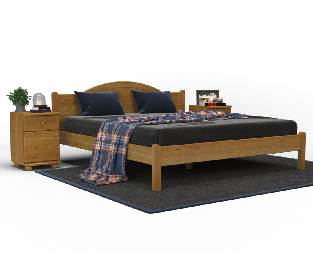 Emilia pine bed | solid wood | natural wood | 100% organic bed