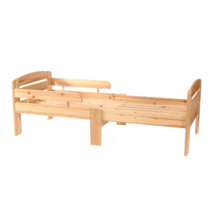 Leo mitwachsendes Babybett 105-150-190cm | Kiefer | Massivholz | Bio-Bett | inkl. Matratze